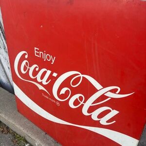 Vintage Square 1970's Coca Cola Sign